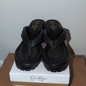 Jessica Simpson throng platform sandal
